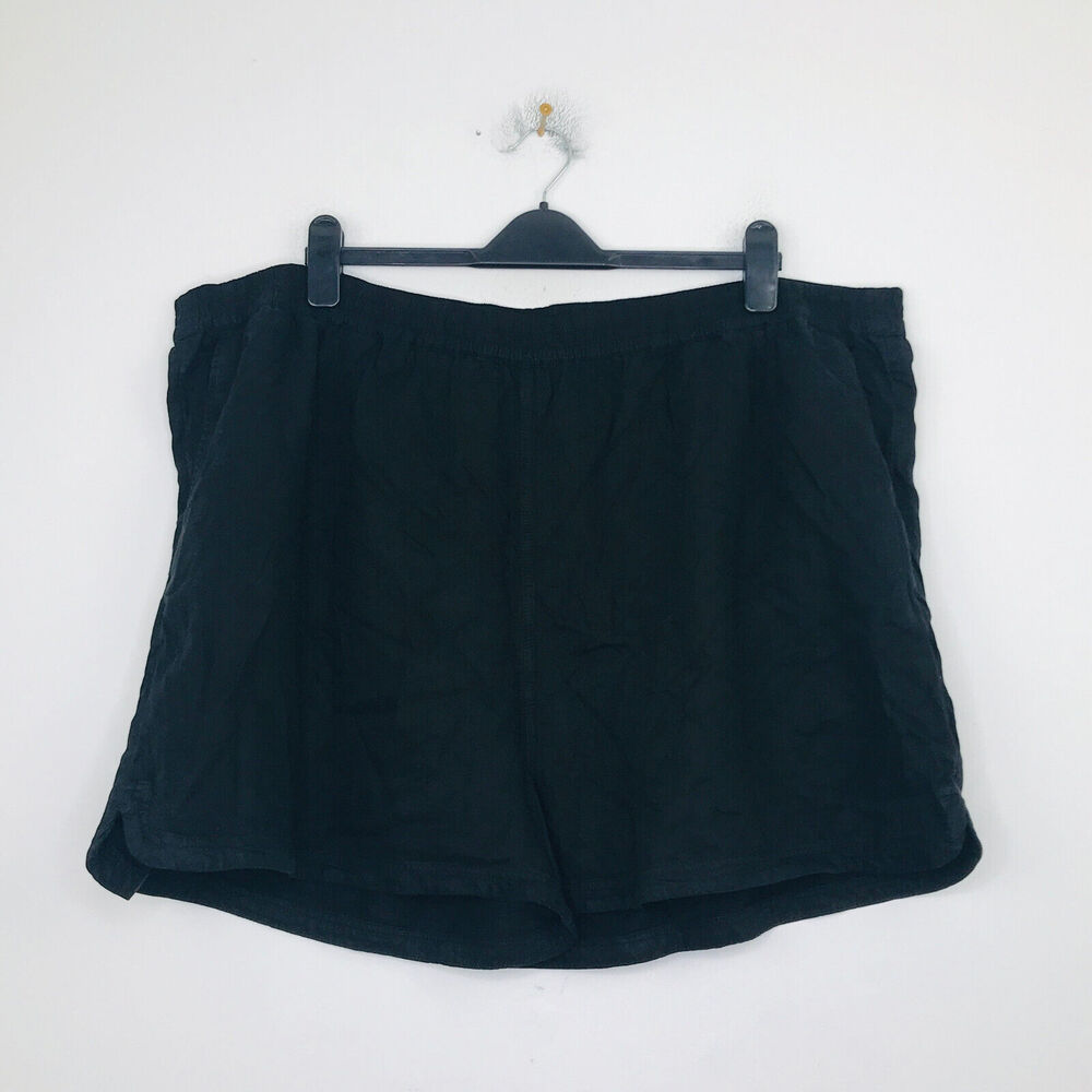 Treasure & Bond Women's 3X Shorts Black Solid Pull On Lightweight Casual BY1